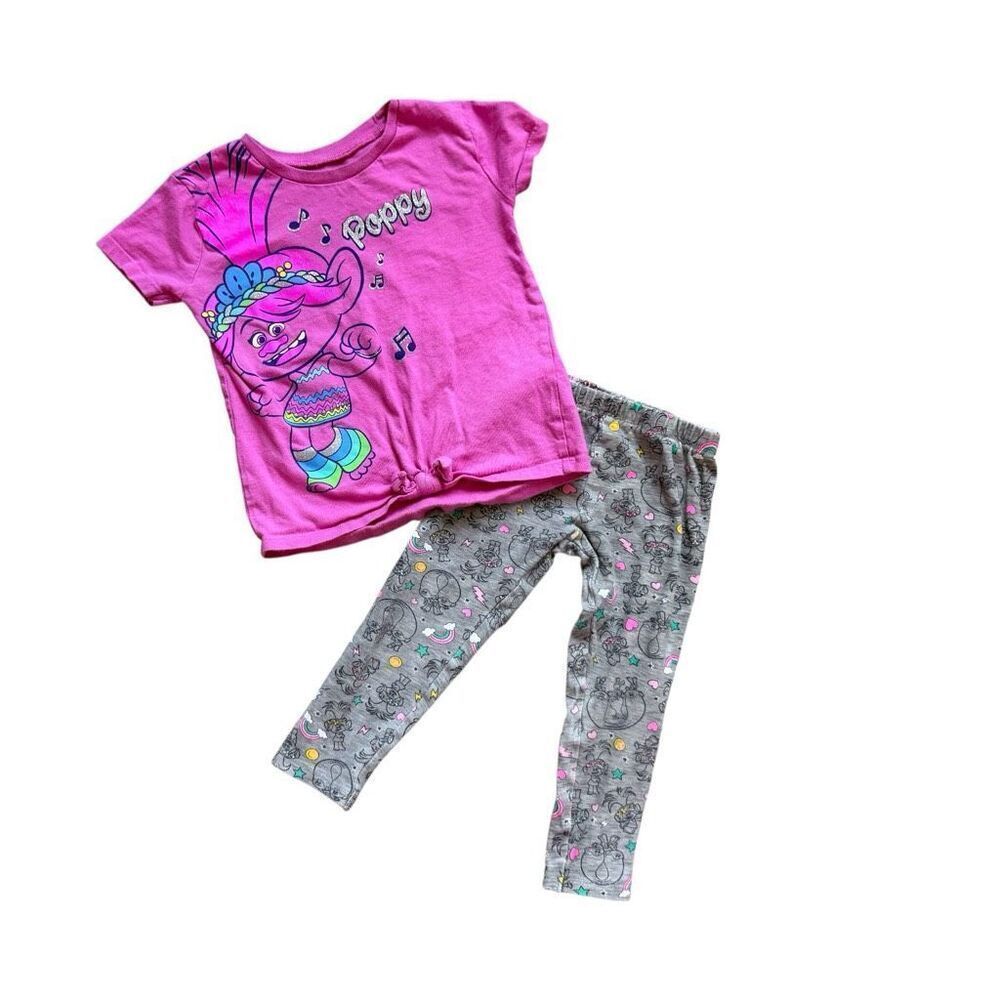 Toddler Girls Trolls Band Together Poppy 2 Piece Outfit - Sz 4T